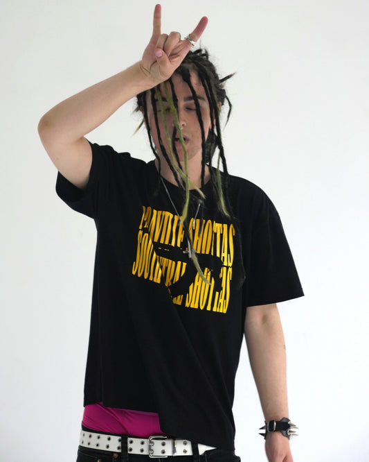 SHOTTAS TEE (BLACK/YELLLOW)