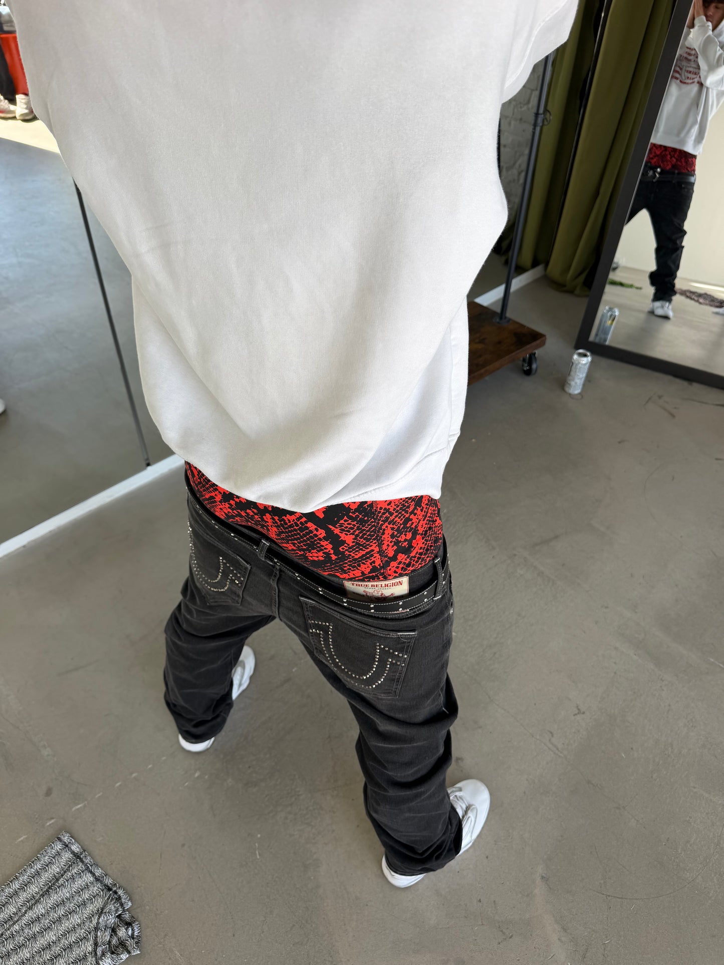 GLEN BOXERS (RED SNAKESKIN)