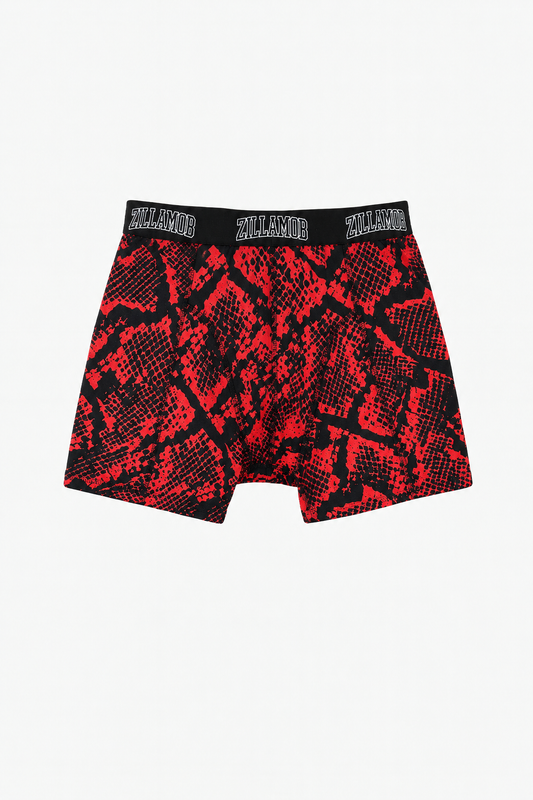 GLEN BOXERS (RED SNAKESKIN)