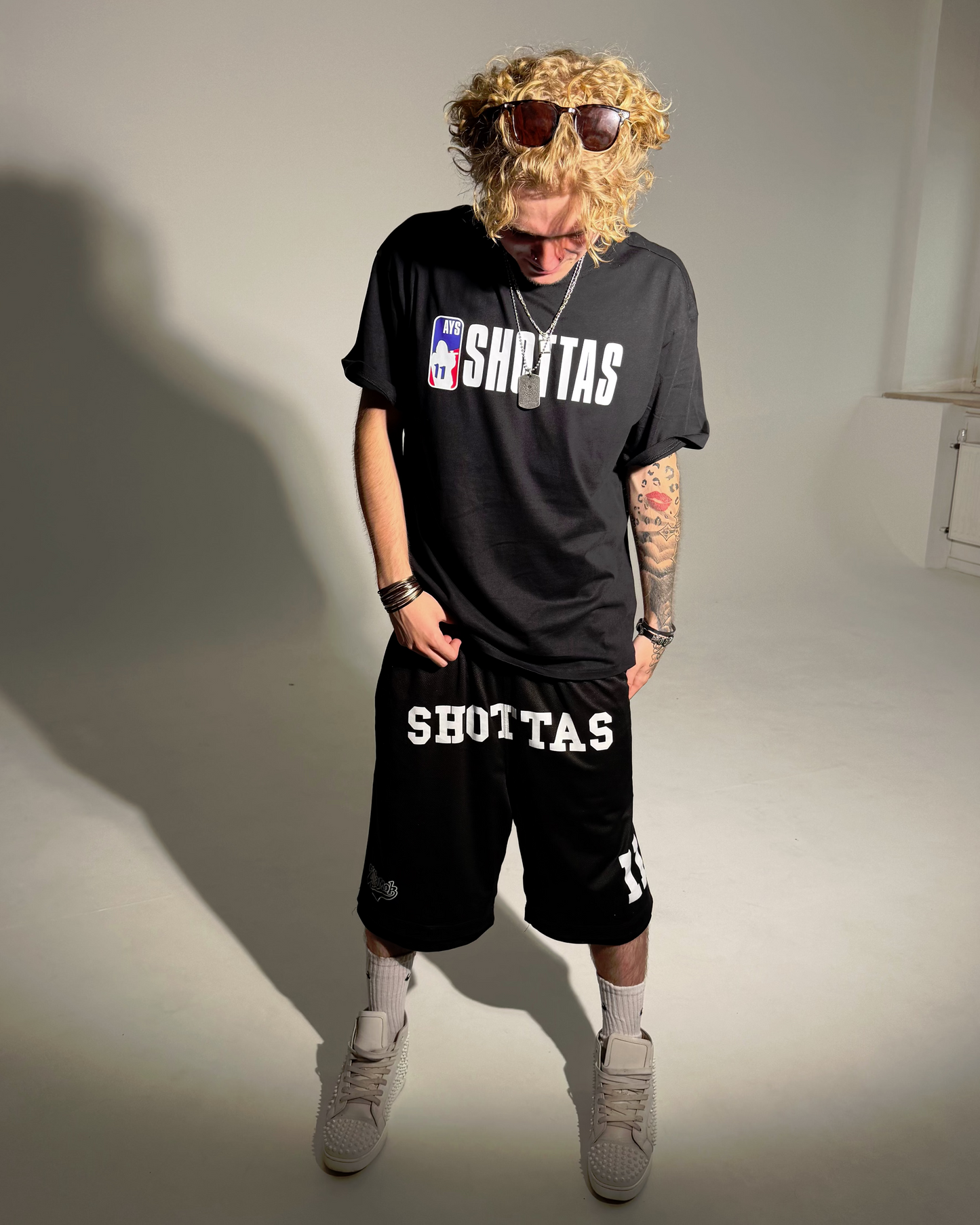 SHOTTAS NBA TEE (BLACK)
