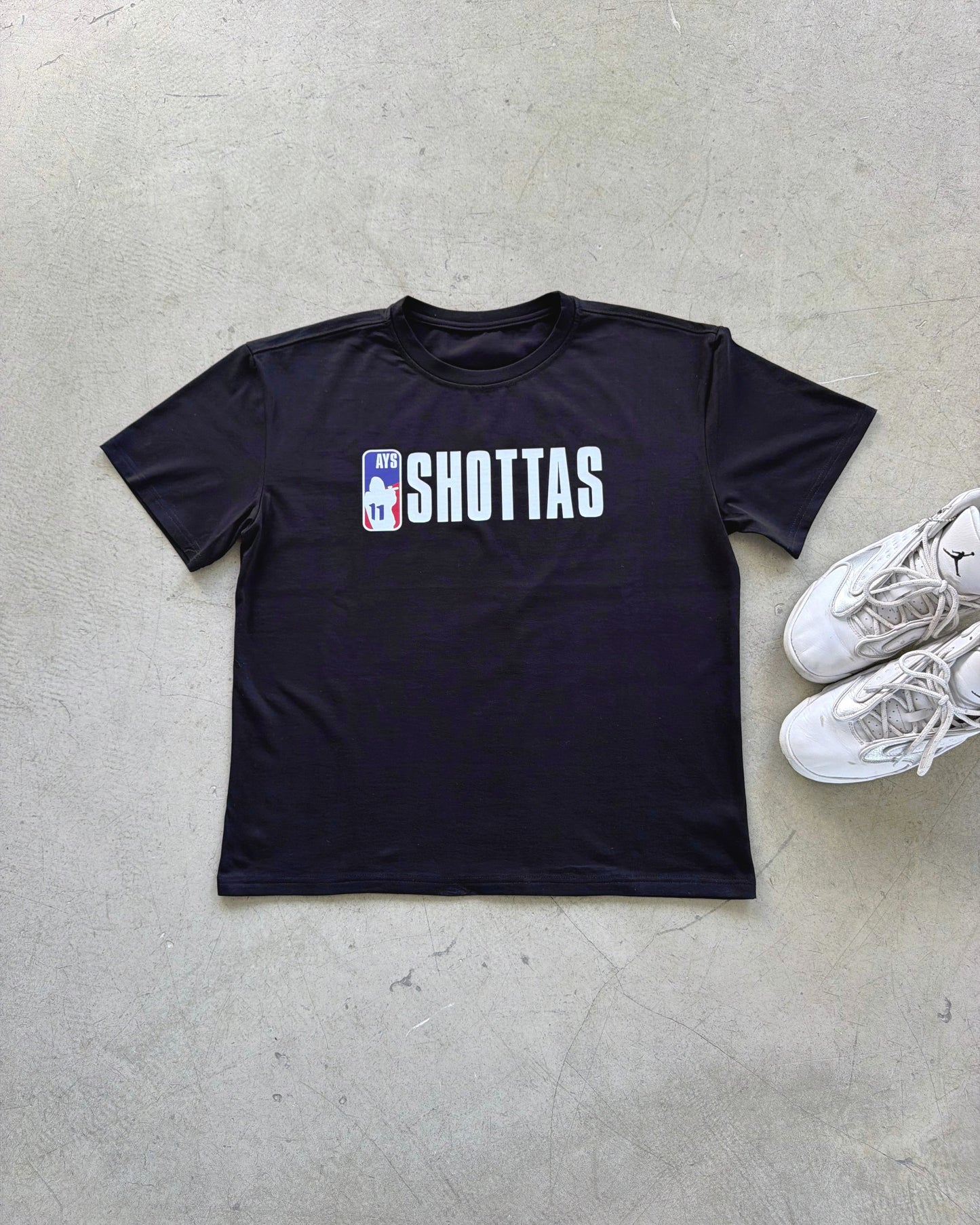 SHOTTAS NBA TEE (BLACK)